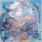 Polvere di stelle, 50x50, tecnica mista acrilico e polvere di brillantini
